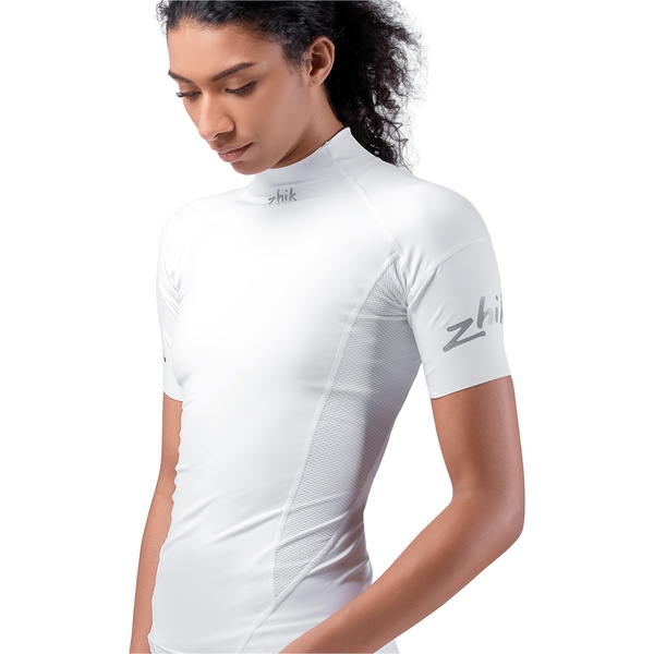 Zhik Womens Eco Spandex UPF50+ Short Sleeve Top DTP-0067-W-WHT - White